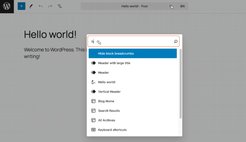 How your plugin can customize the WordPress Command Palette