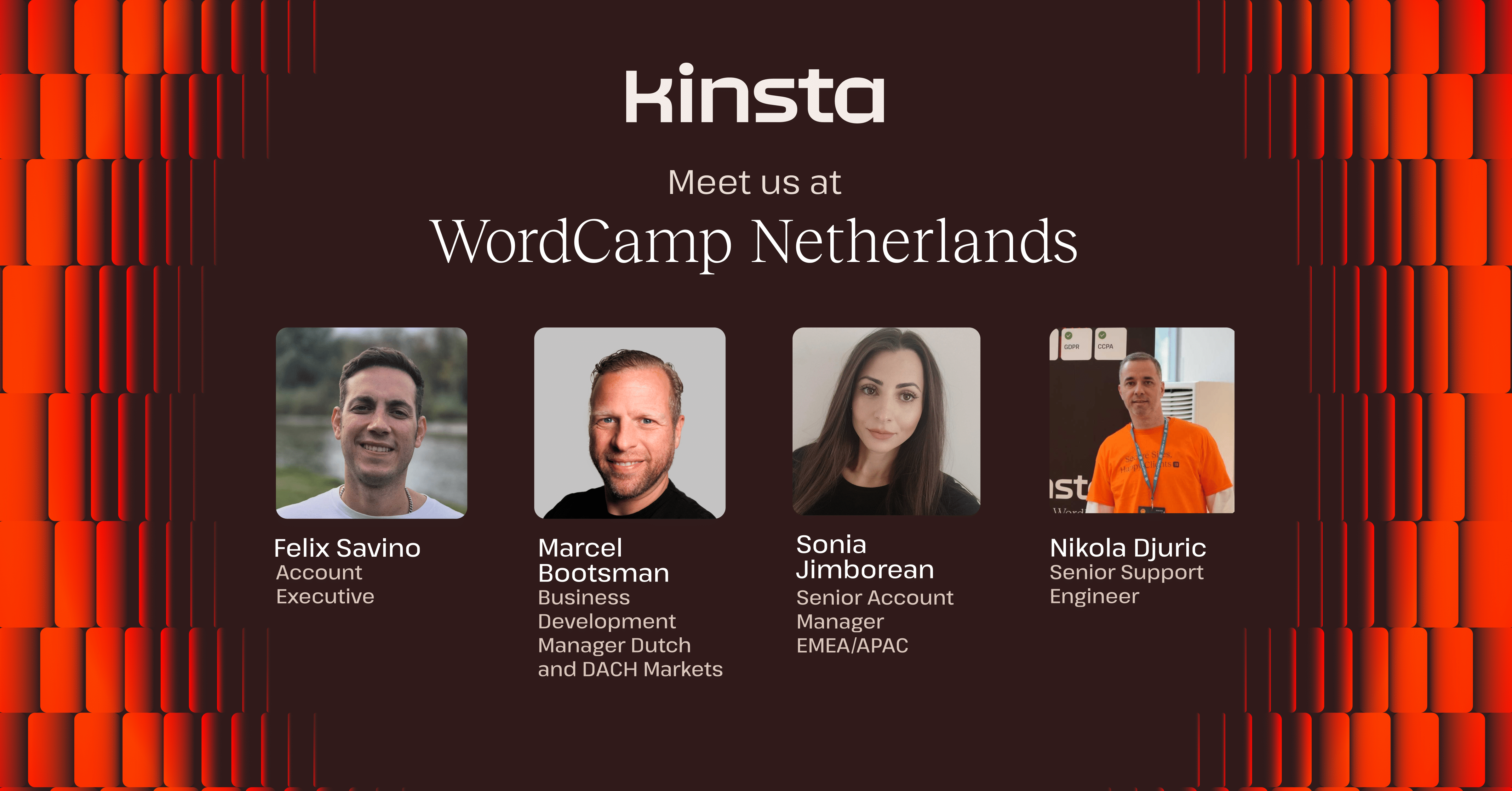 Meet Kinsta at WordCamp Netherlands 2024