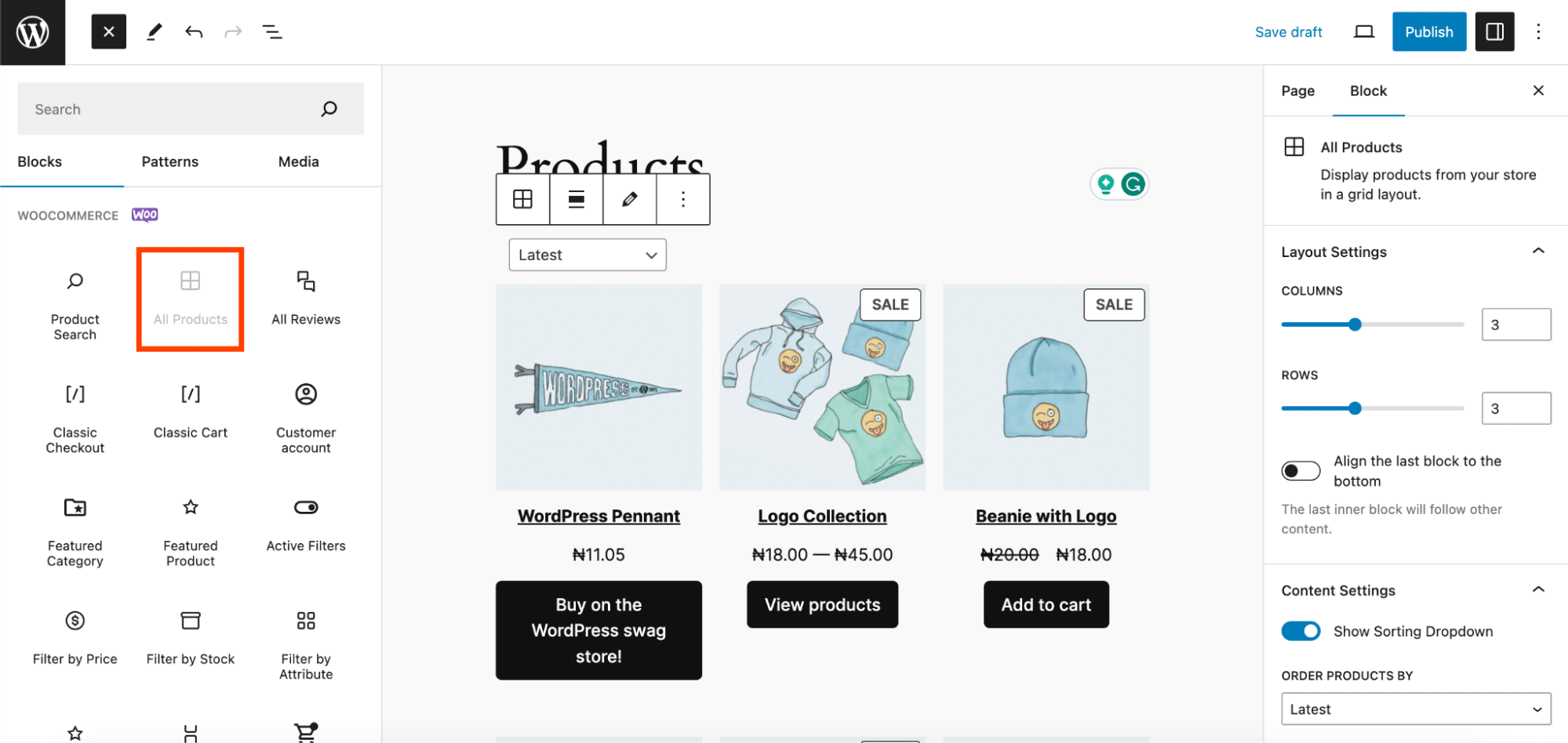 WooCommerce Blocks: Add WooCommerce capabilities to your WordPress site